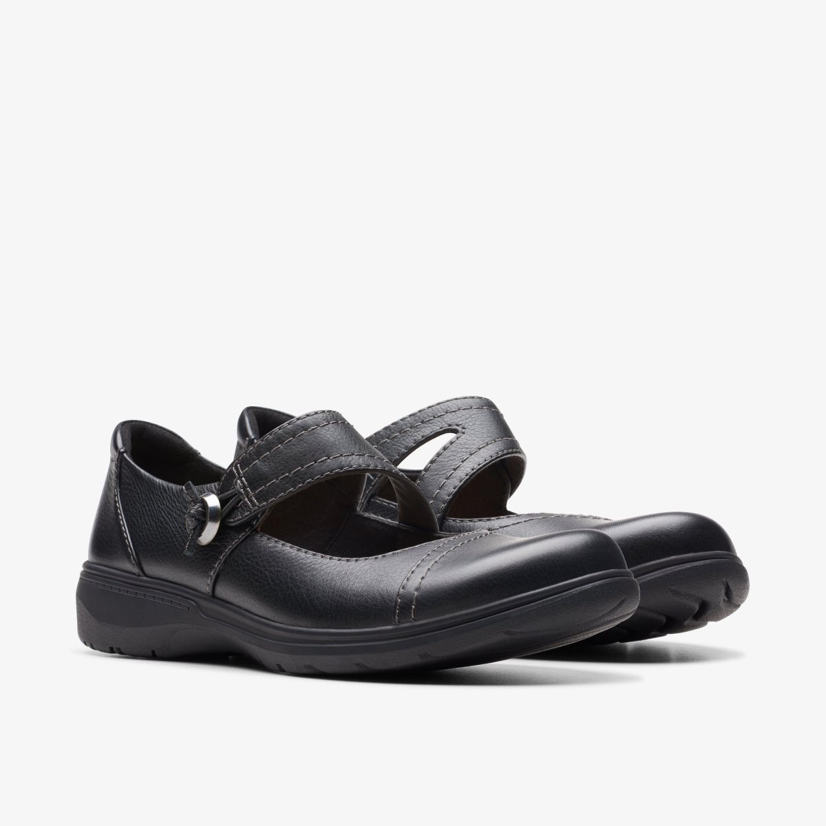 Clarks Carleigh Jane Black Leather Black | XDKBV0627