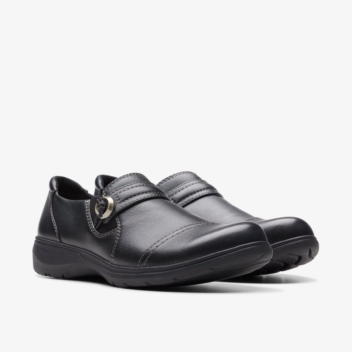 Clarks Carleigh Pearl Black Leather Black | LJKOP9837