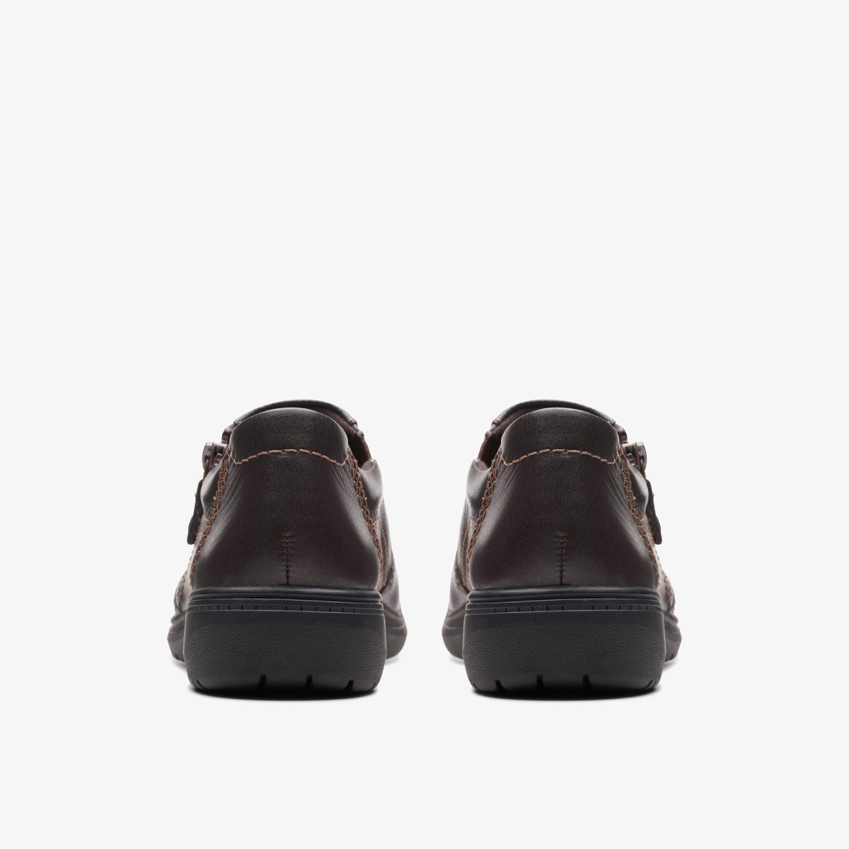 Clarks Carleigh Ray Dark Brown Leather Dark Brown | TOQYM4980