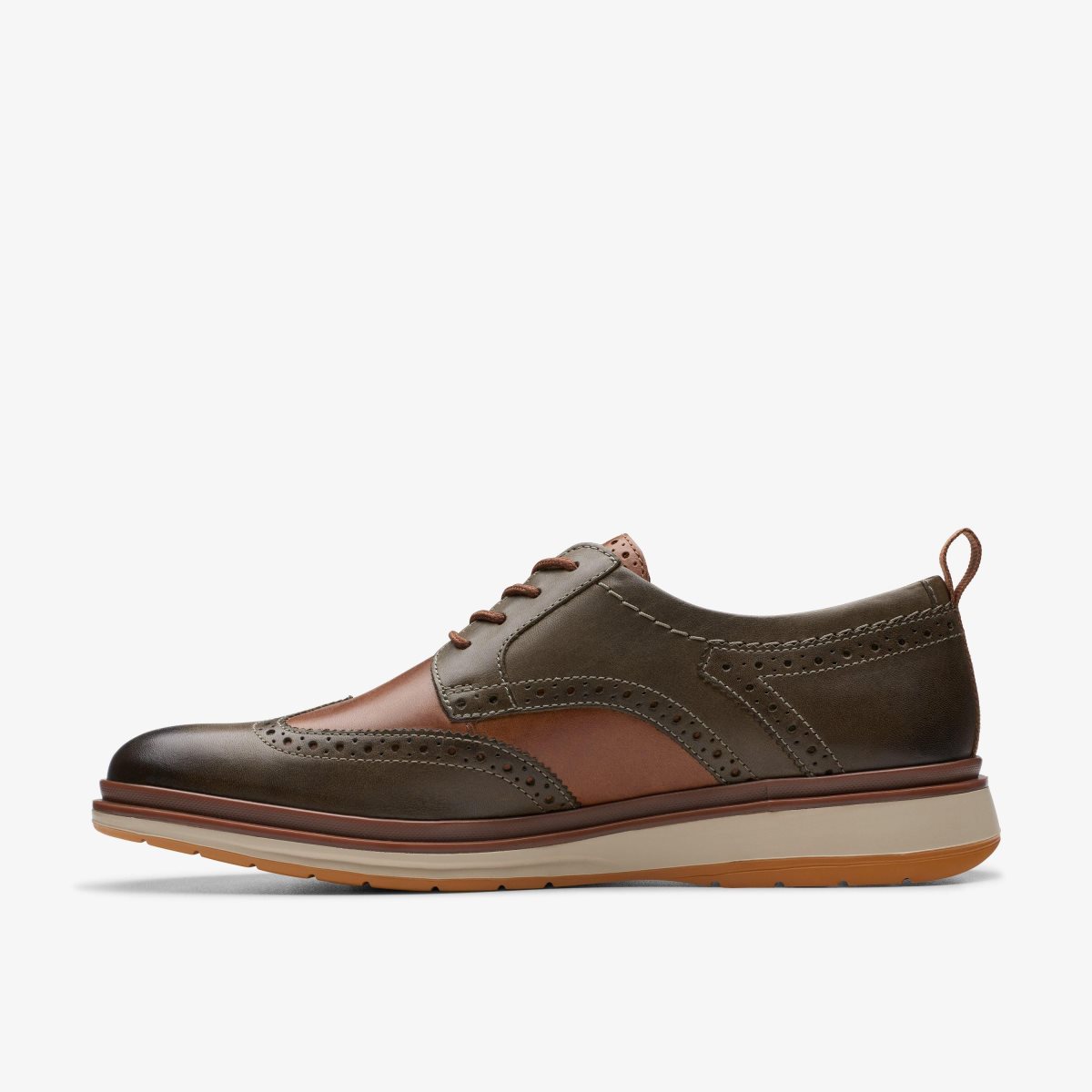 Clarks Chantry Wing Dark Olive Combination Dark Olive | UPBLC9650