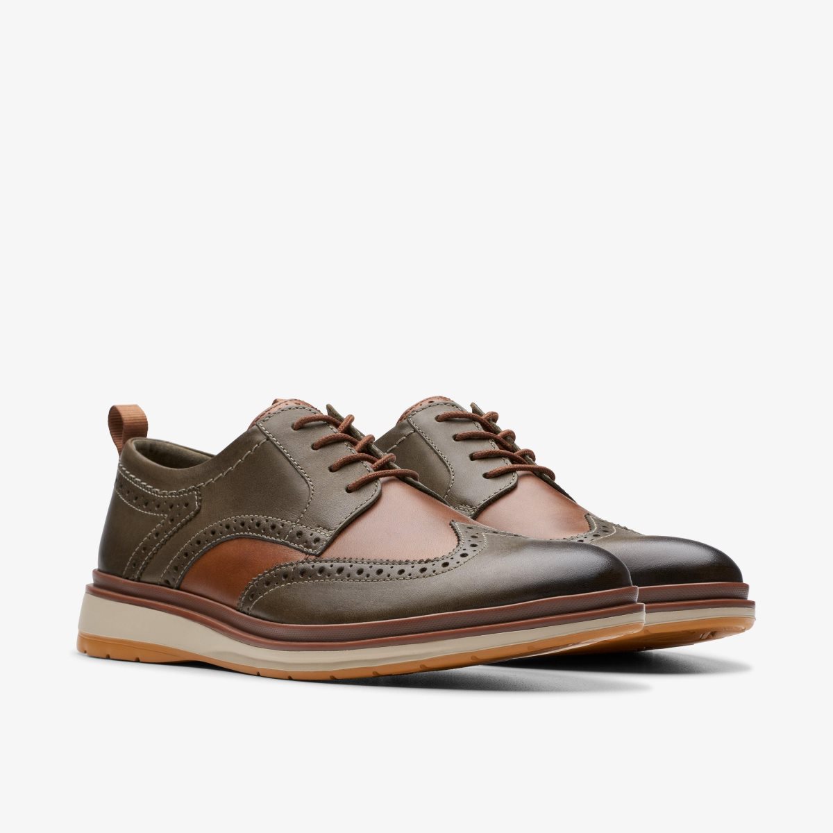 Clarks Chantry Wing Dark Olive Combination Dark Olive | UPBLC9650