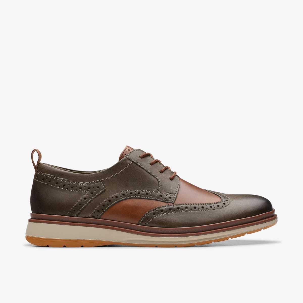 Clarks Chantry Wing Dark Olive Combination Dark Olive | UPBLC9650