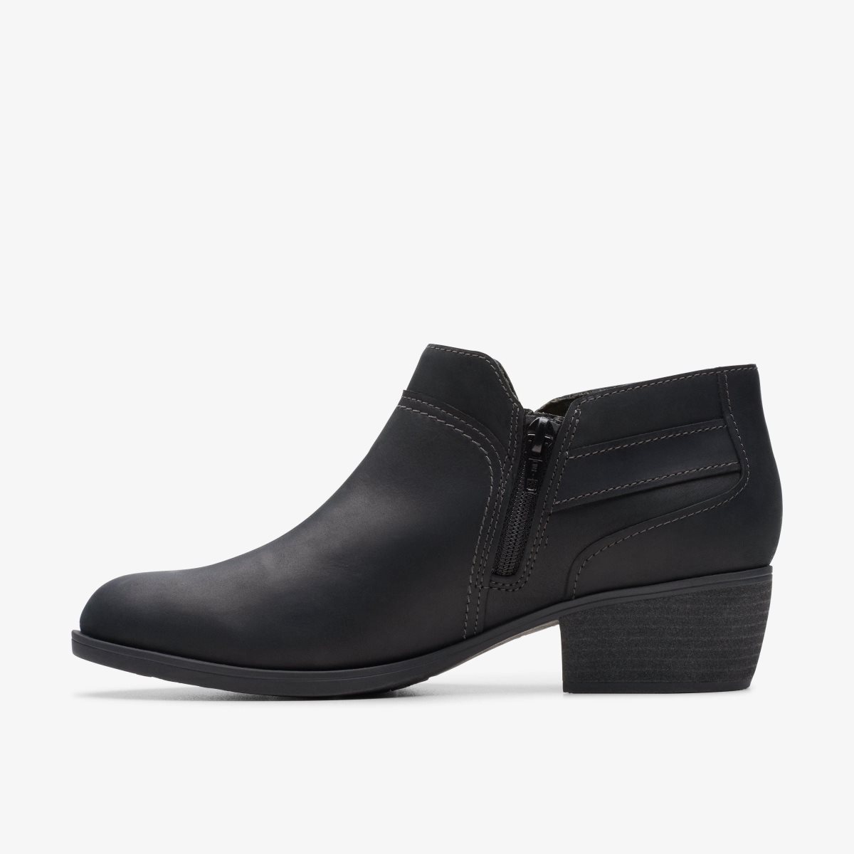 Clarks Charlten Grace Black Oily Leather Black | DSCTI5403