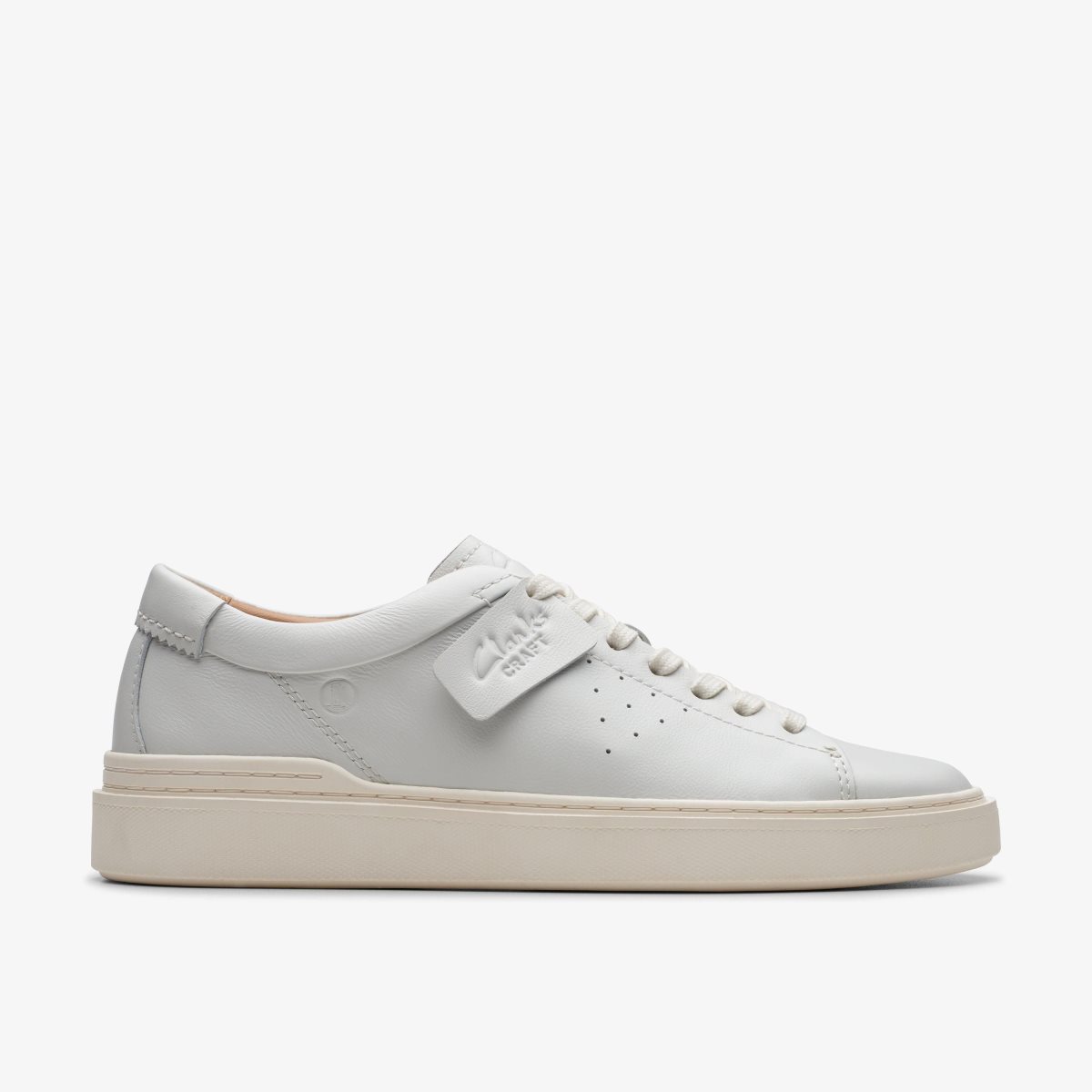 Clarks Craft Swift White Leather White | RNDQF3629