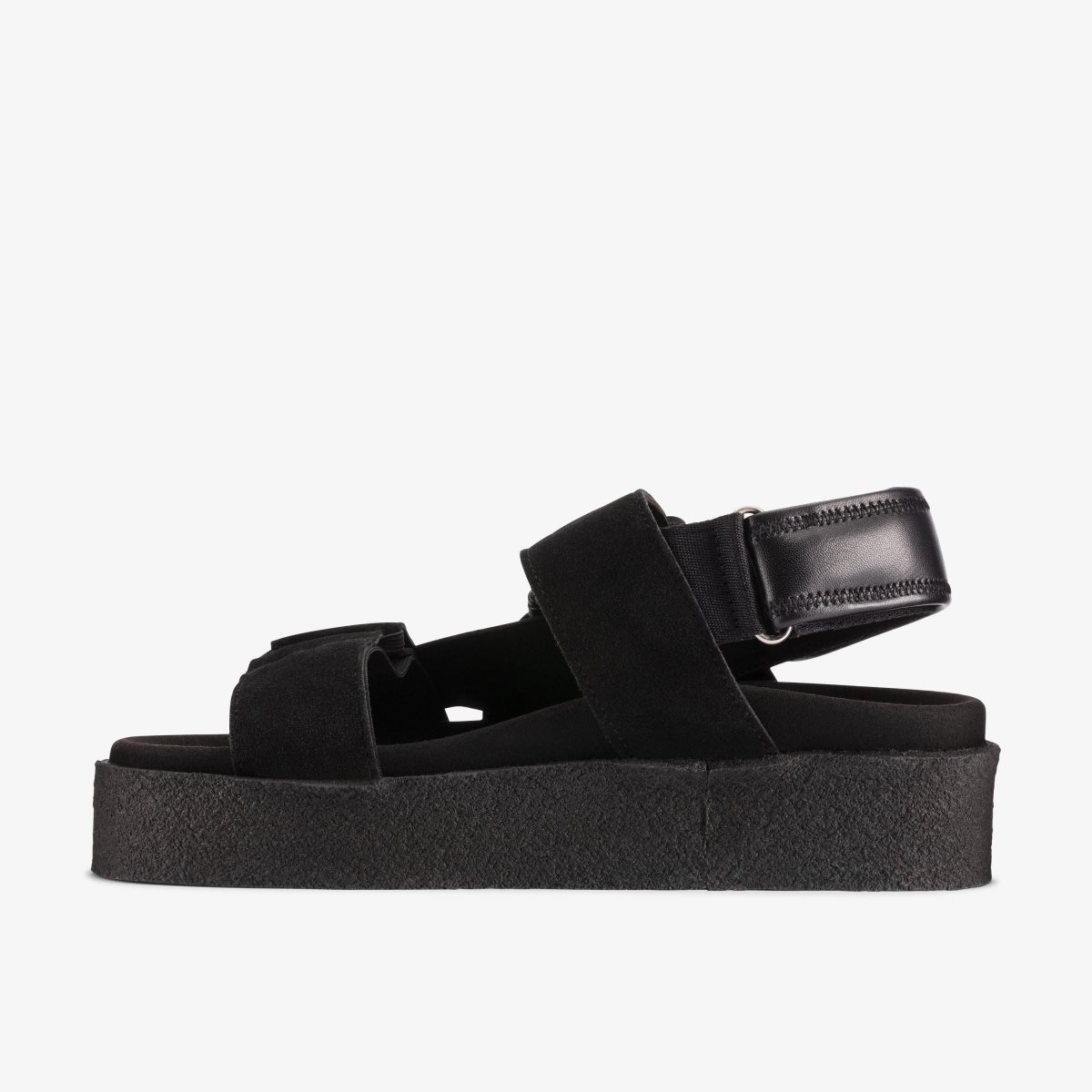 Clarks Crepe Sandal Black Black | WLKUA0857