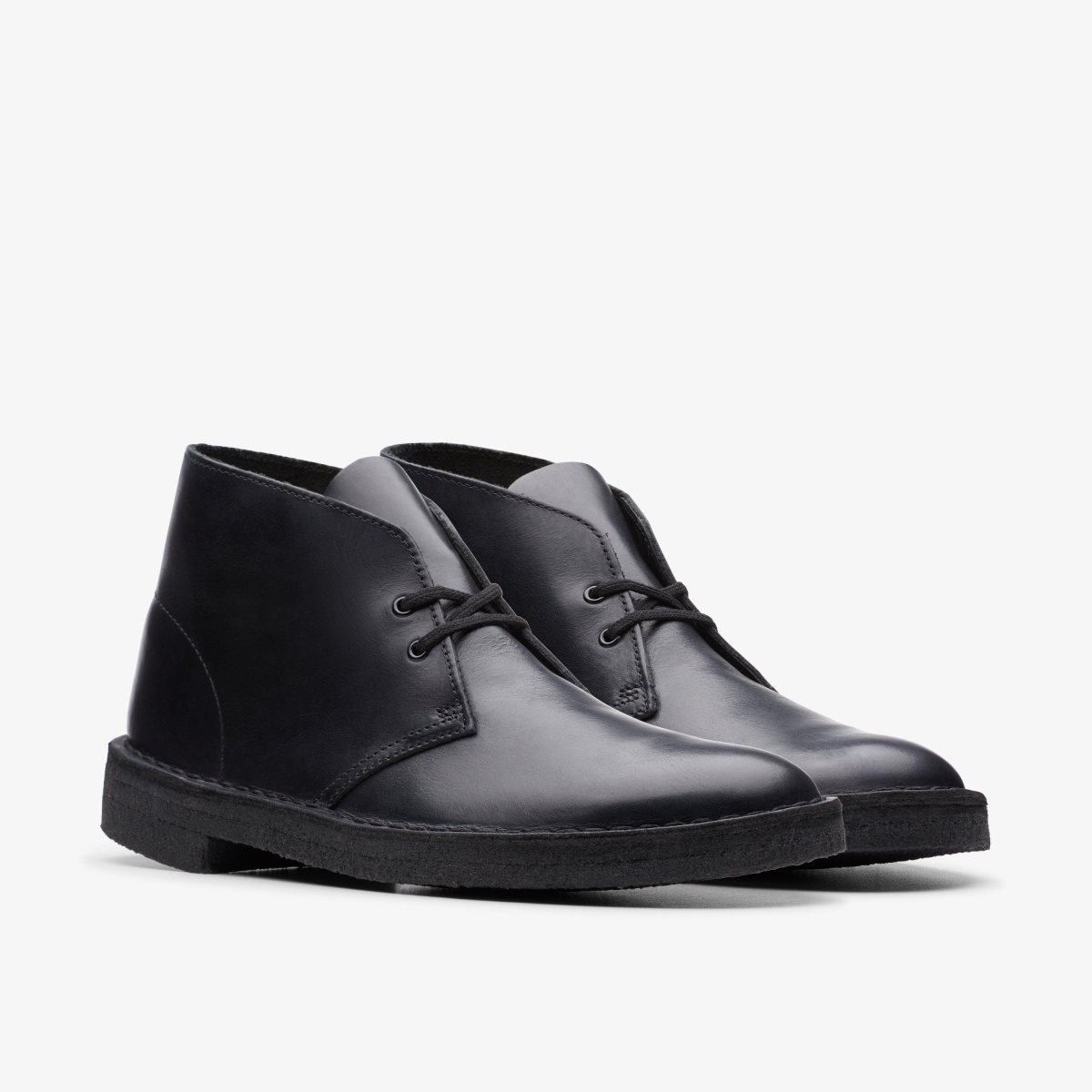 Clarks Desert Boot Black Polished Black | HZVQA0786