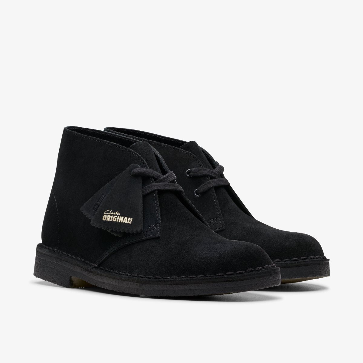 Clarks Desert Boot Black Suede Black | HEAPF5810