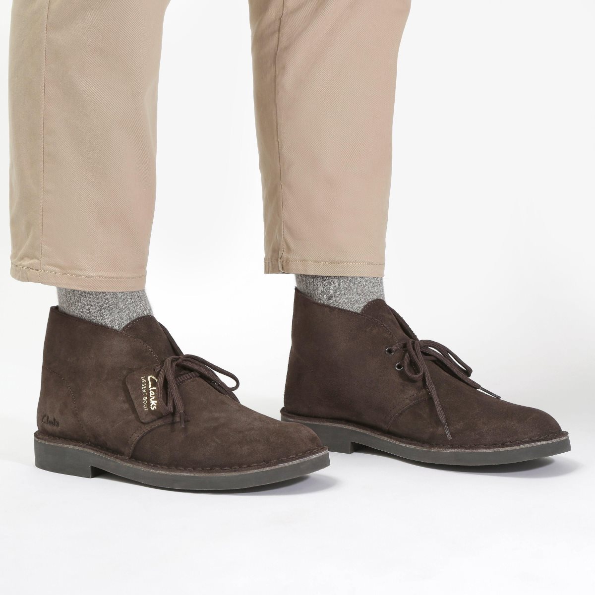 Clarks Desert Boot Evo Dark Brown Suede Dark Brown | QGBAZ2964