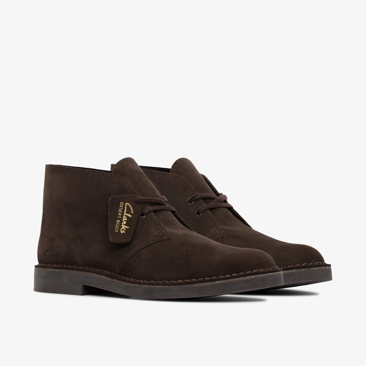 Clarks Desert Boot Evo Dark Brown Suede Dark Brown | QGBAZ2964