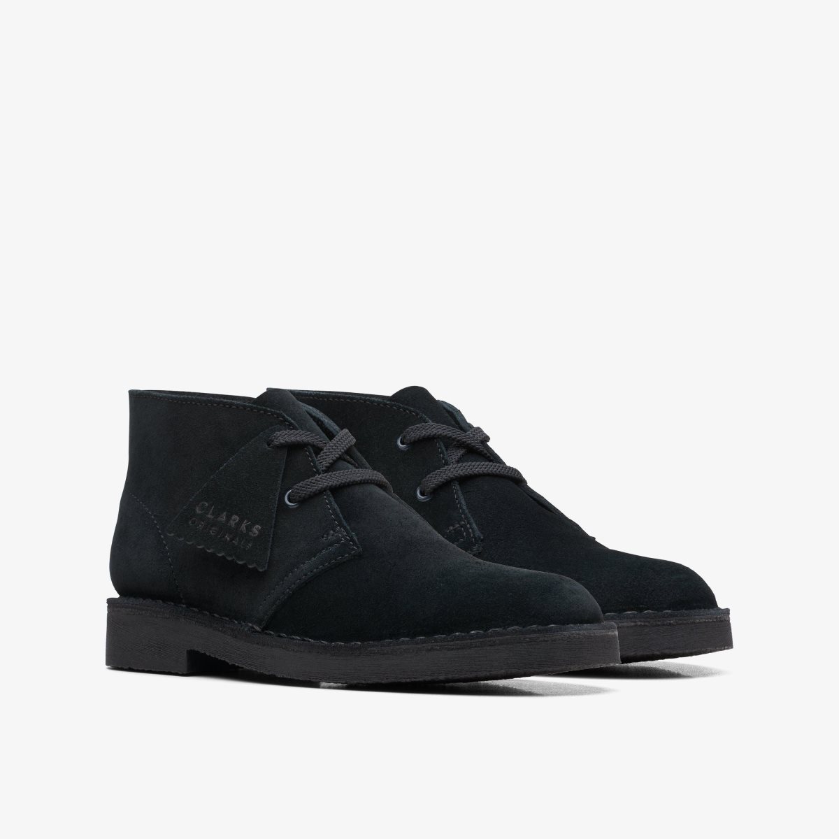 Clarks Desert Boot Older Black Suede Black | ISJRA6958