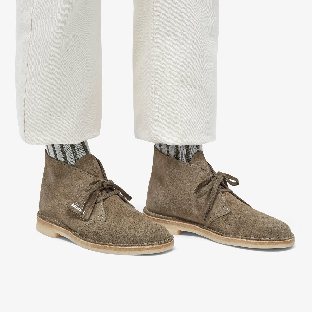 Clarks Desert Boot Pale Khaki Suede Khaki | KEODP2937