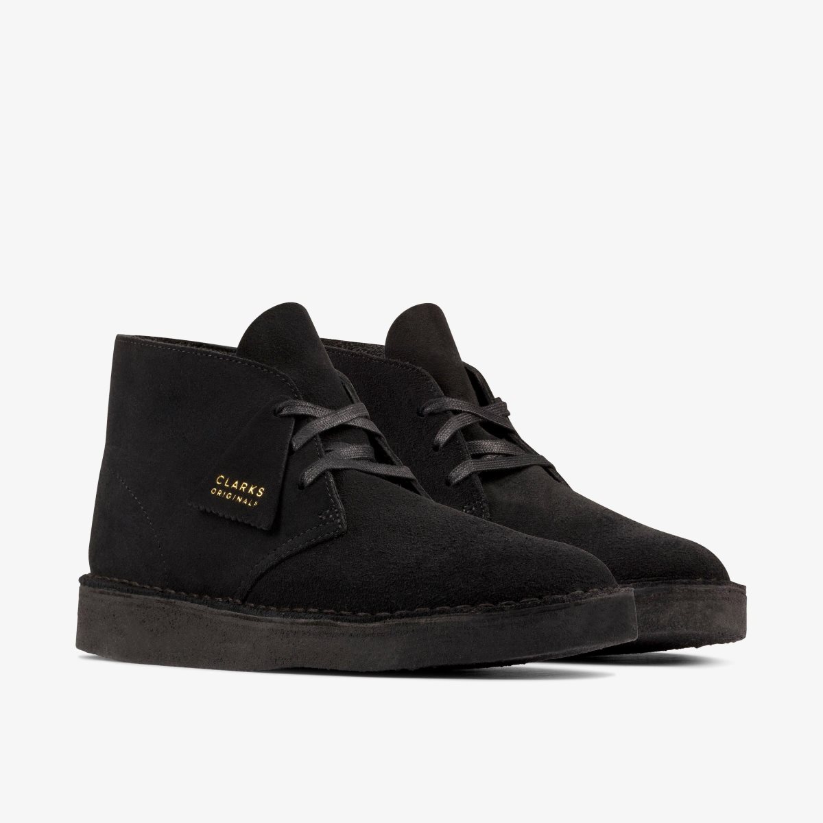 Clarks Desert Coal Black Suede Black | ZVBTQ0263