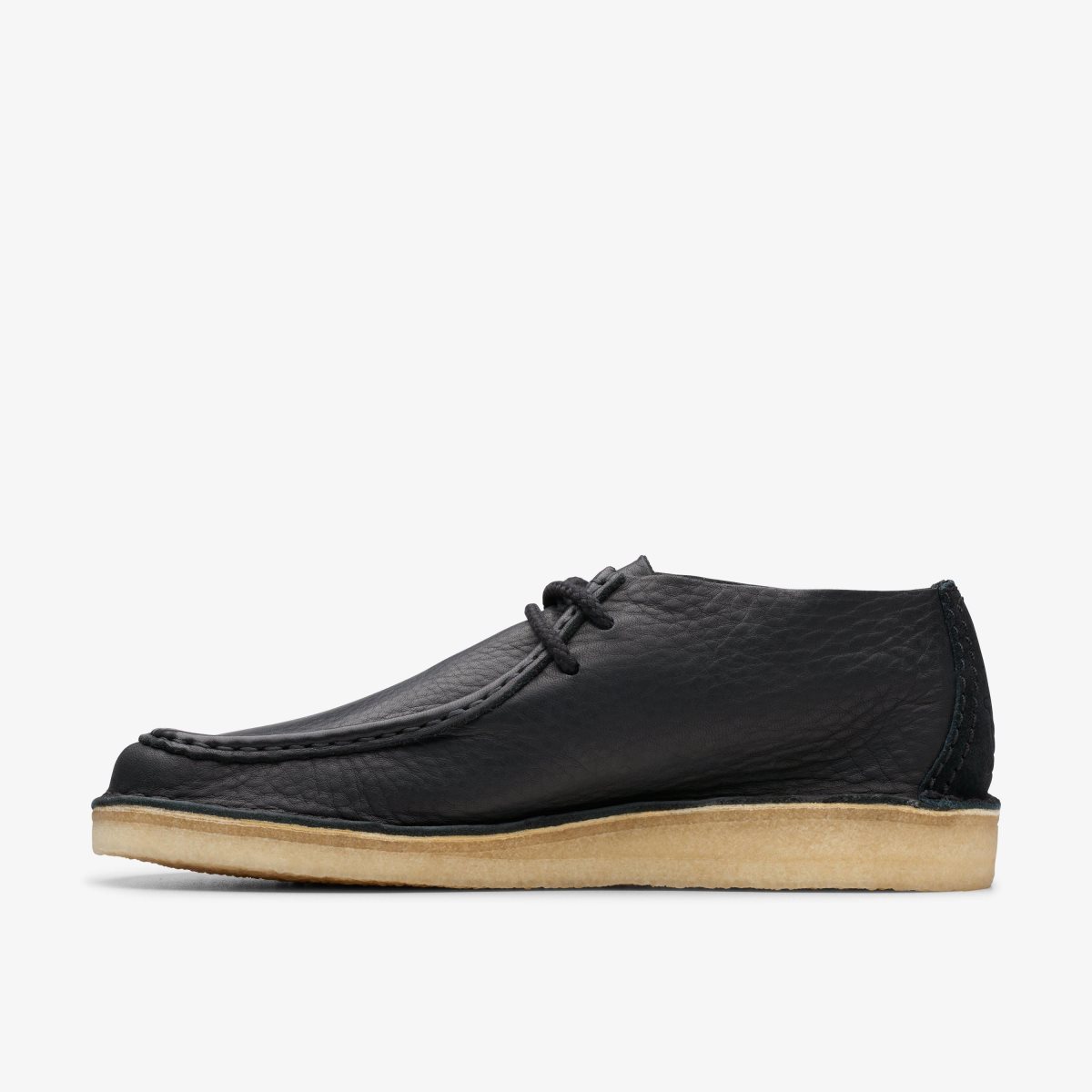 Clarks Desert Nomad Black Leather Black | HNEKY8390