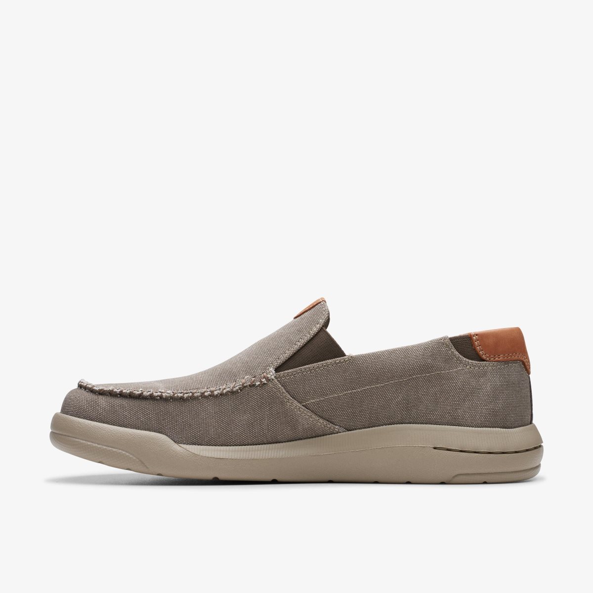 Clarks Driftlite Step Taupe Canvas Grey Brown | SLQXM7368