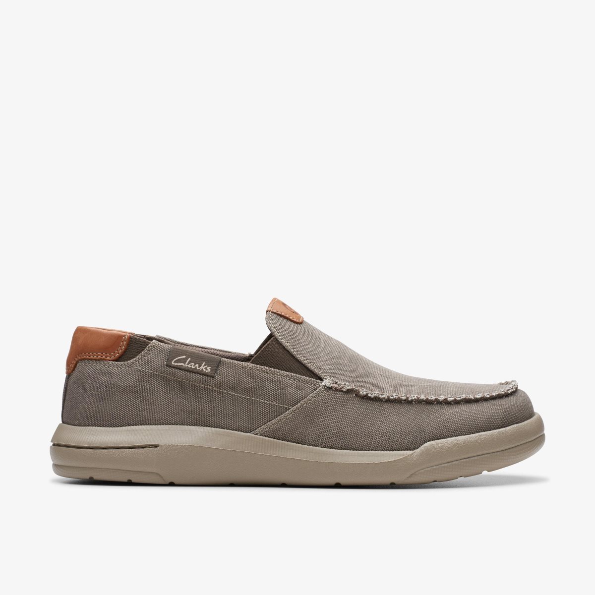 Clarks Driftlite Step Taupe Canvas Grey Brown | SLQXM7368