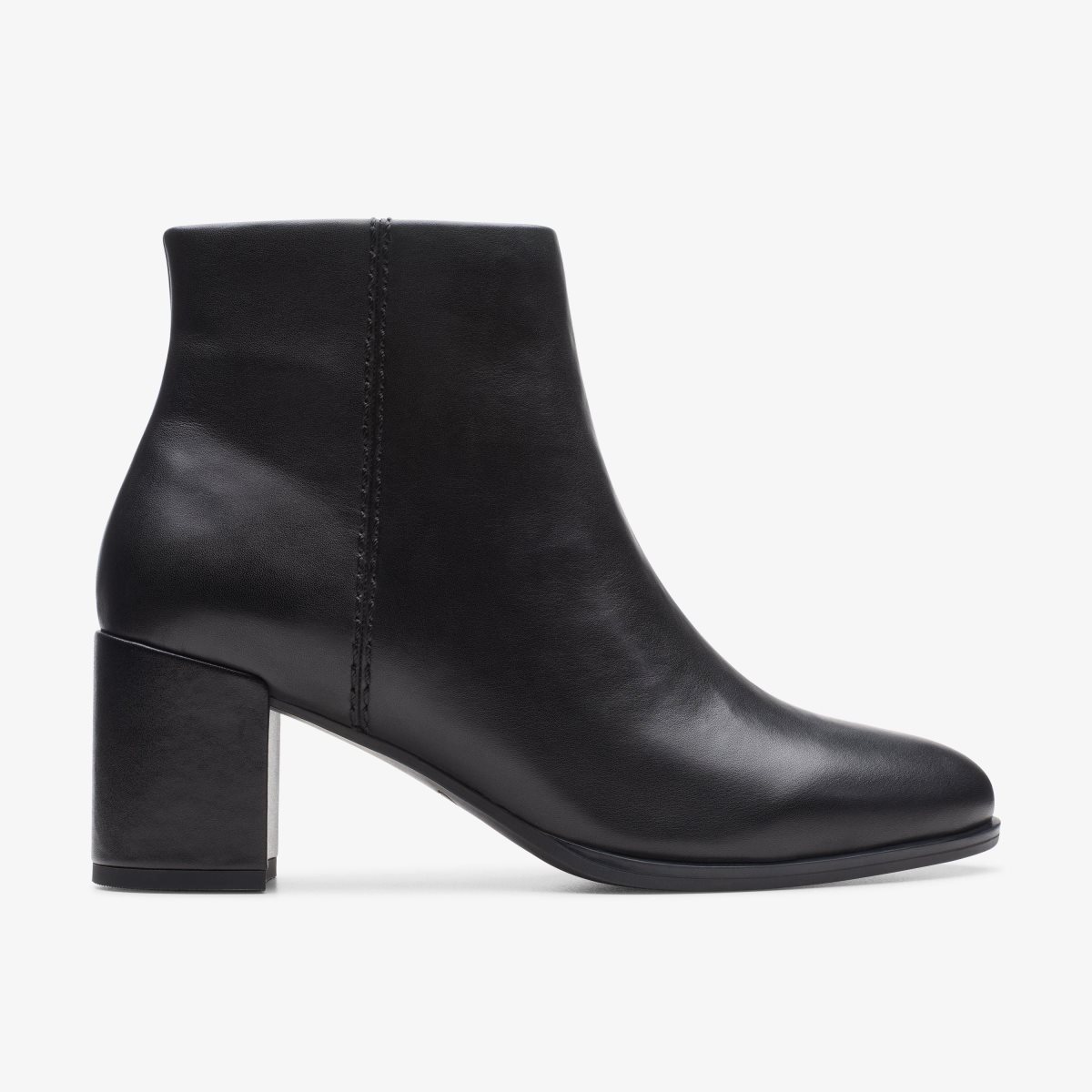 Clarks Freva 55 Zip Black Leather Black | CAIRH2403