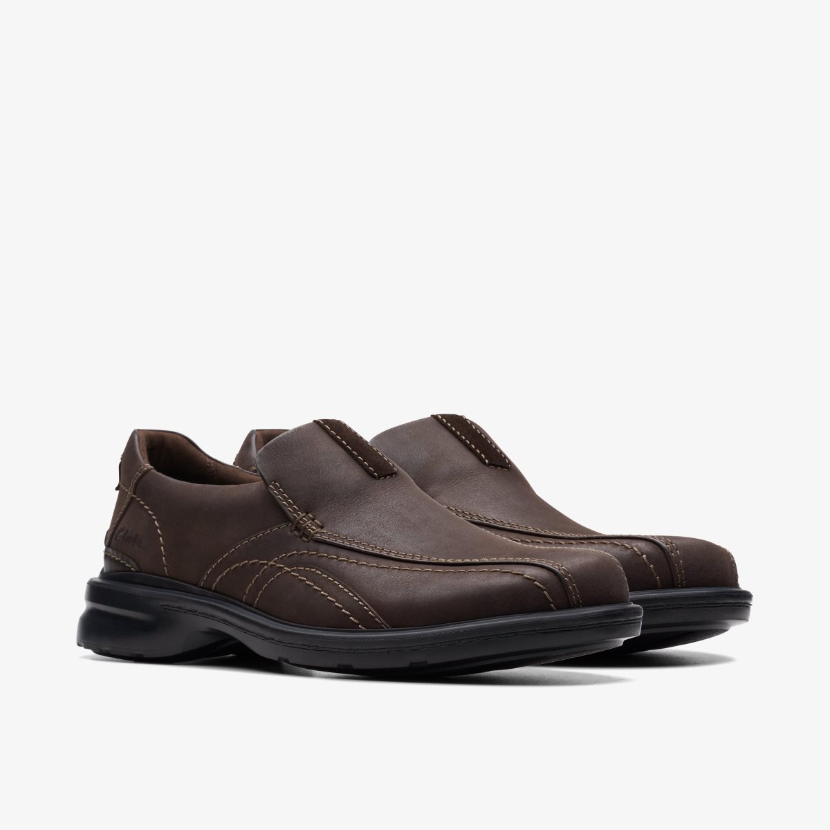 Clarks Gessler Step Dark Brown Leather Dark Brown | BYVKW7026