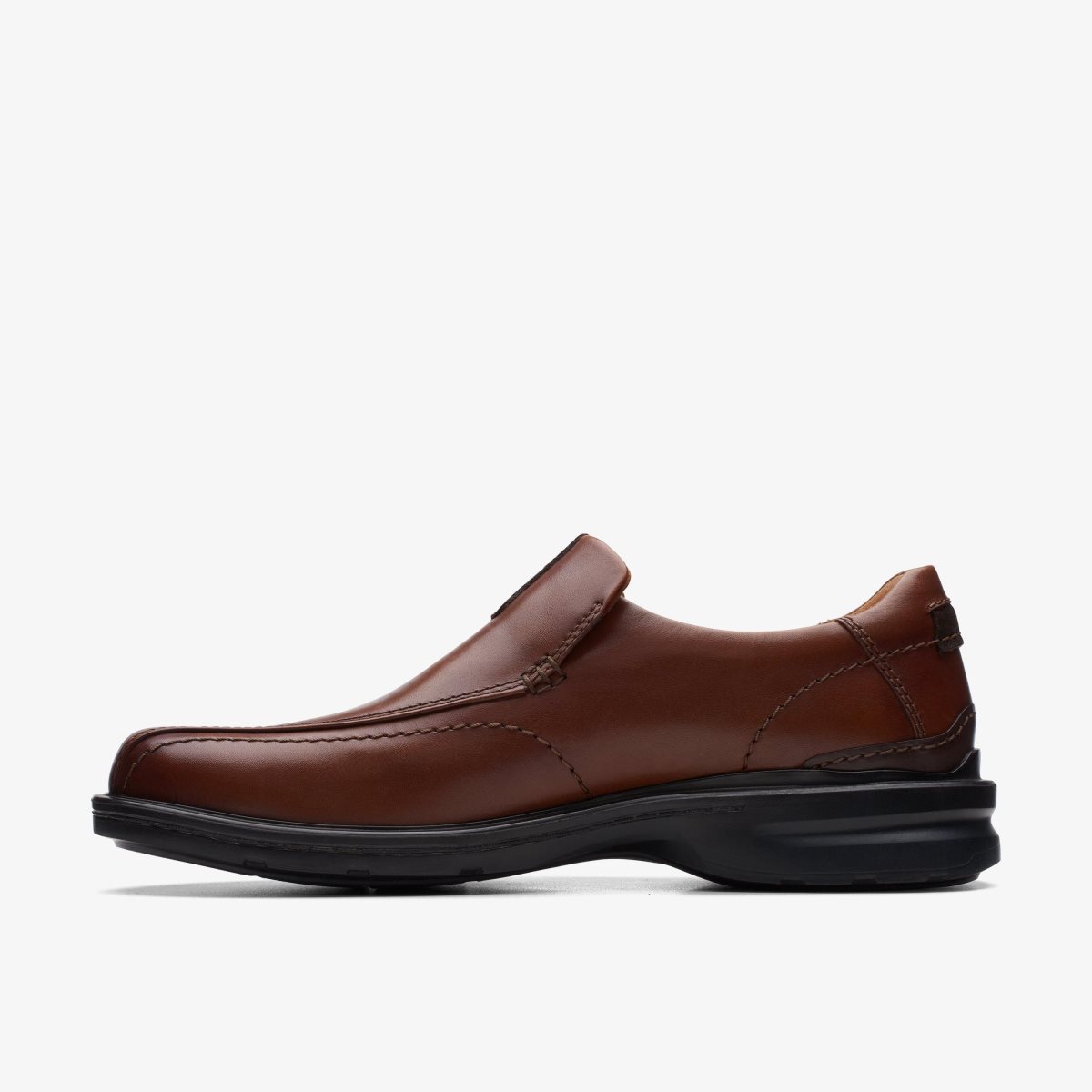 Clarks Gessler Step Dark Tan Leather Dark Brown | GJUBO1205