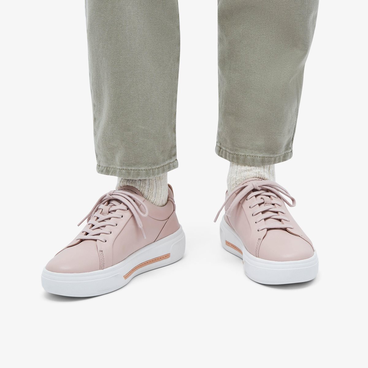 Clarks Hollyhock Walk Rose Leather Rose | KZMOP8574