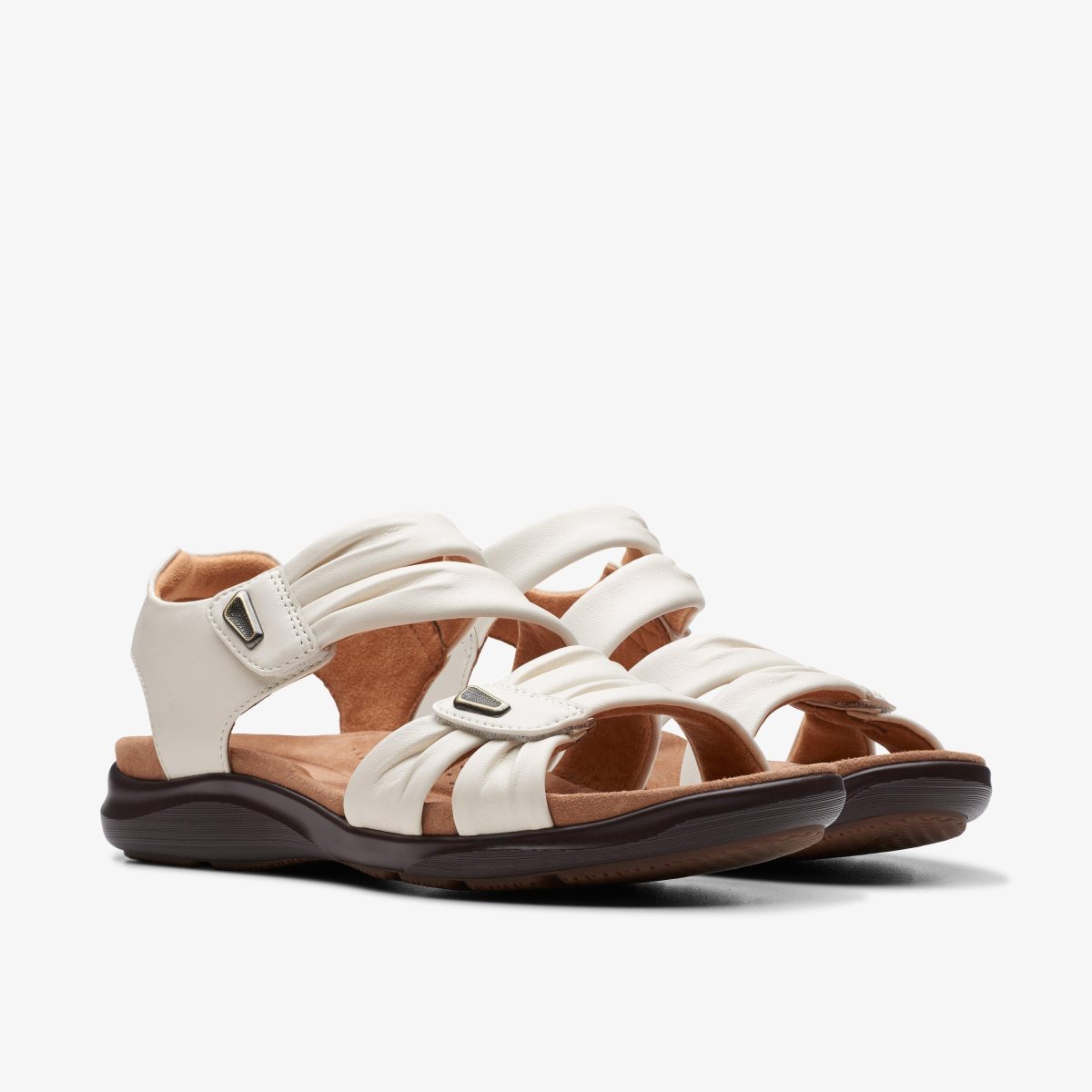 Clarks Kitly Ave Off White Leather White | LNUEZ9672