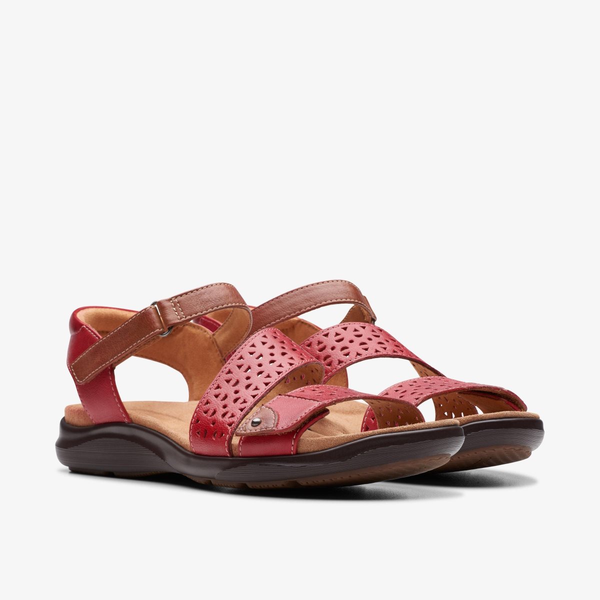 Clarks Kitly Way Cherry Leather Pink | WKIGQ8452