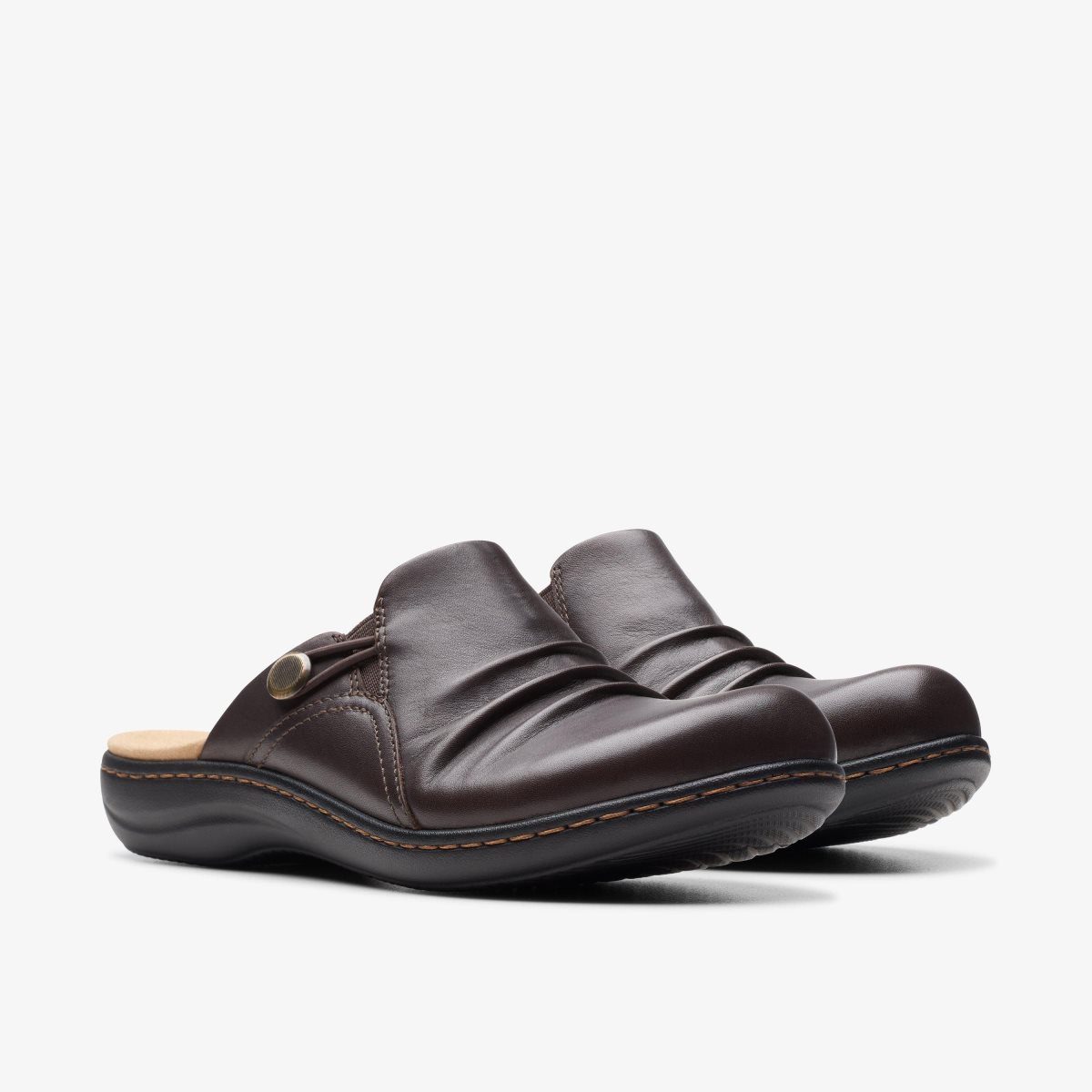 Clarks Laurieann Bay Dark Brown Leather Dark Brown | PBKAW5346