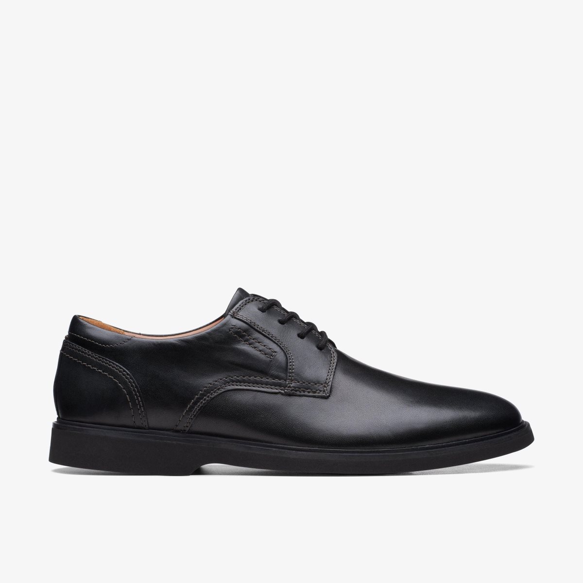 Clarks Malwood Lace Black Leather Black | NICOT2694