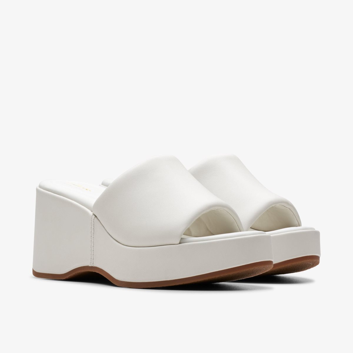 Clarks Manon Glide Off White Leather White | HDQXR1630