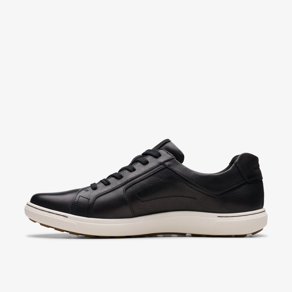 Clarks Mapstone Lace Black Leather Black | YGPRI5842