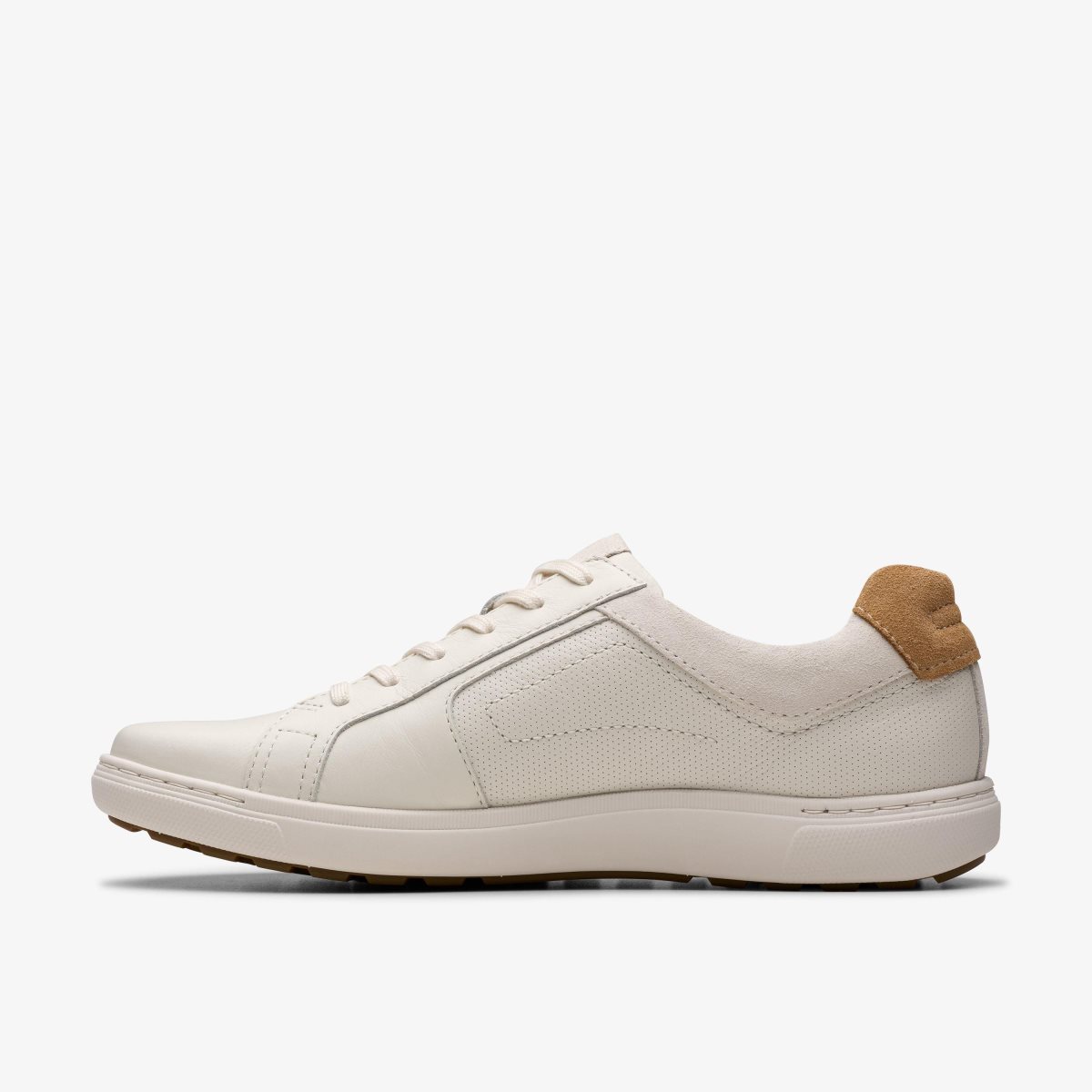 Clarks Mapstone Lace White Leather White | SVXWE7345