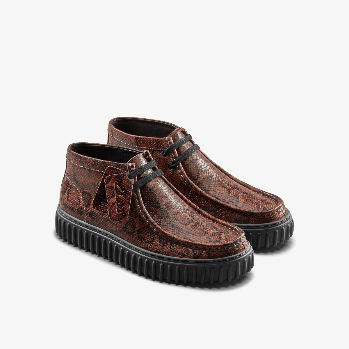 Clarks Martine Rose Torhill Hi Brown Snake Brown Snake | UTQSI9372