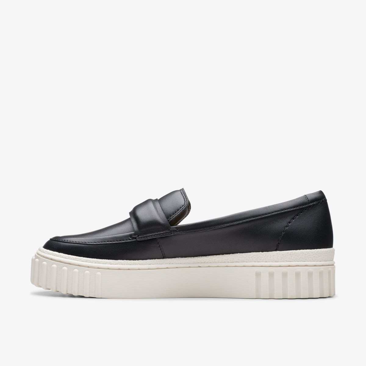 Clarks Mayhill Cove Black Leather Black | FIYEH1978