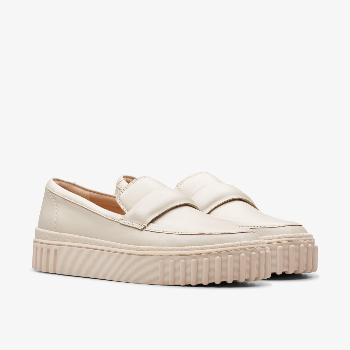 Clarks Mayhill Cove Cream Leather Cream | SHJYR1647