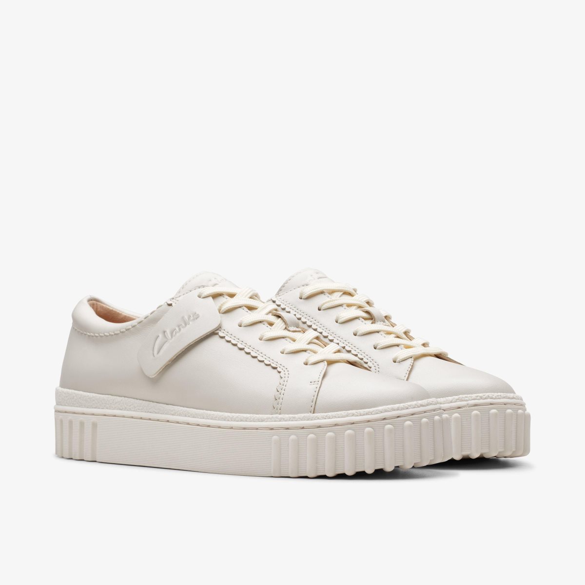 Clarks Mayhill Walk Off White Leather White | PQRZB4670