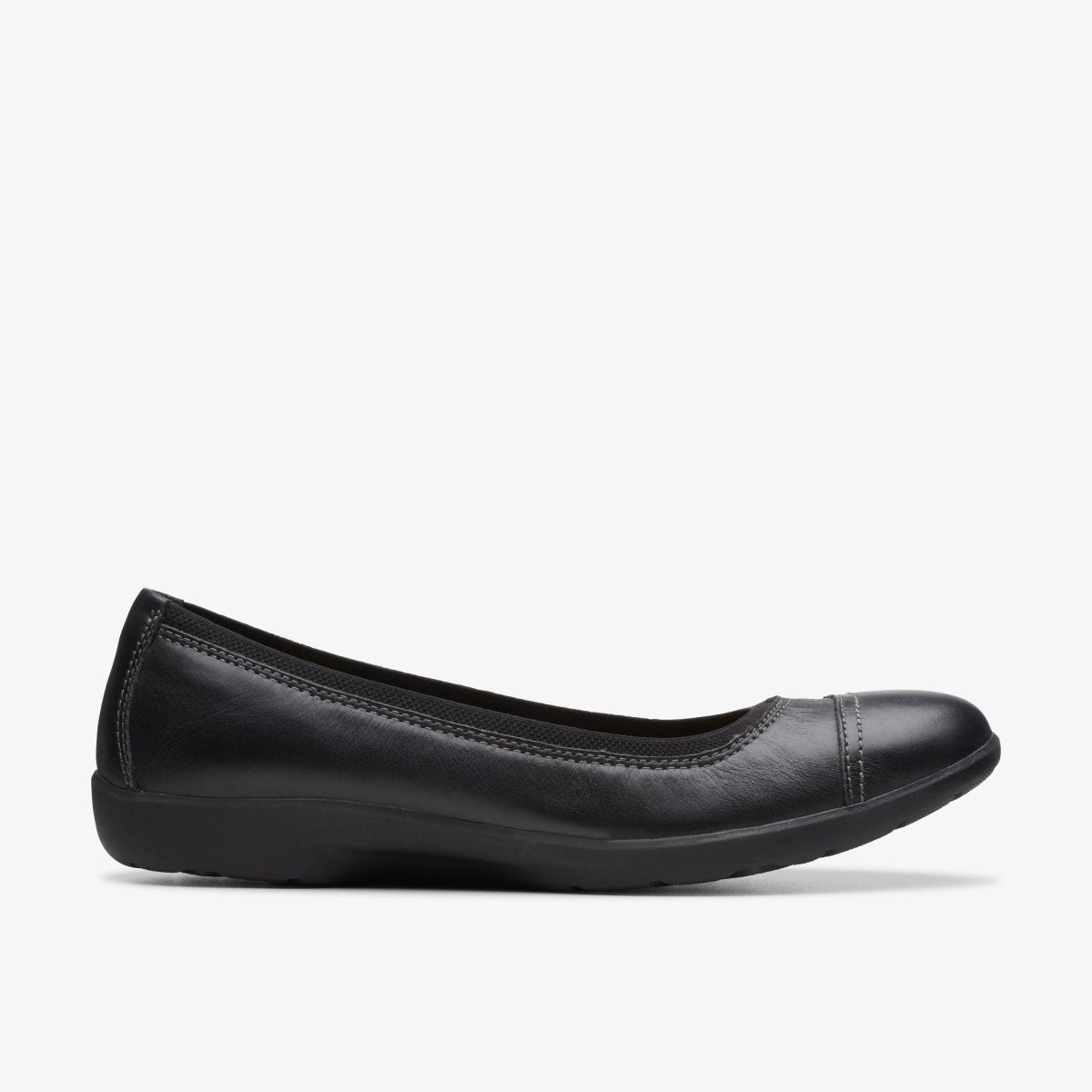 Clarks Meadow Opal Black Leather Black | QGHDW6780