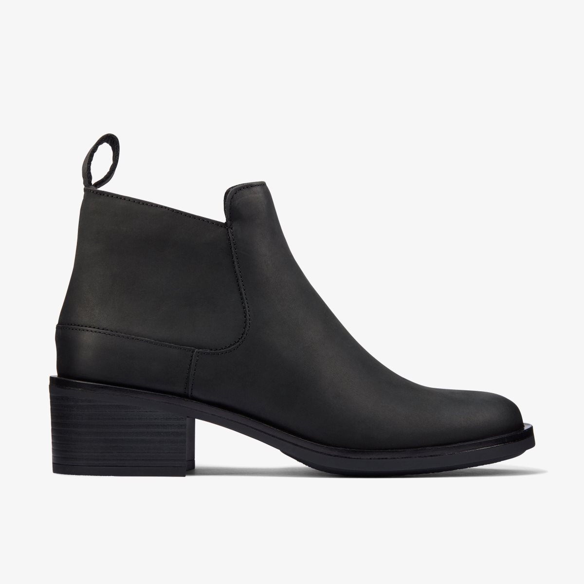 Clarks Memi Zip Black Leather Black | DZRGL9537