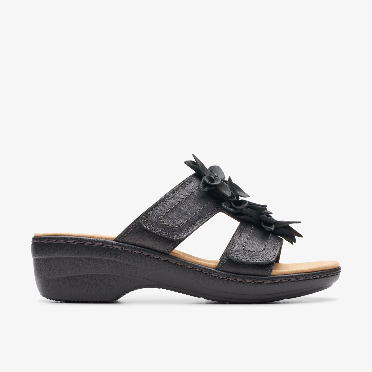 Clarks Merliah Raelyn Black Leather Black | AONYD7402