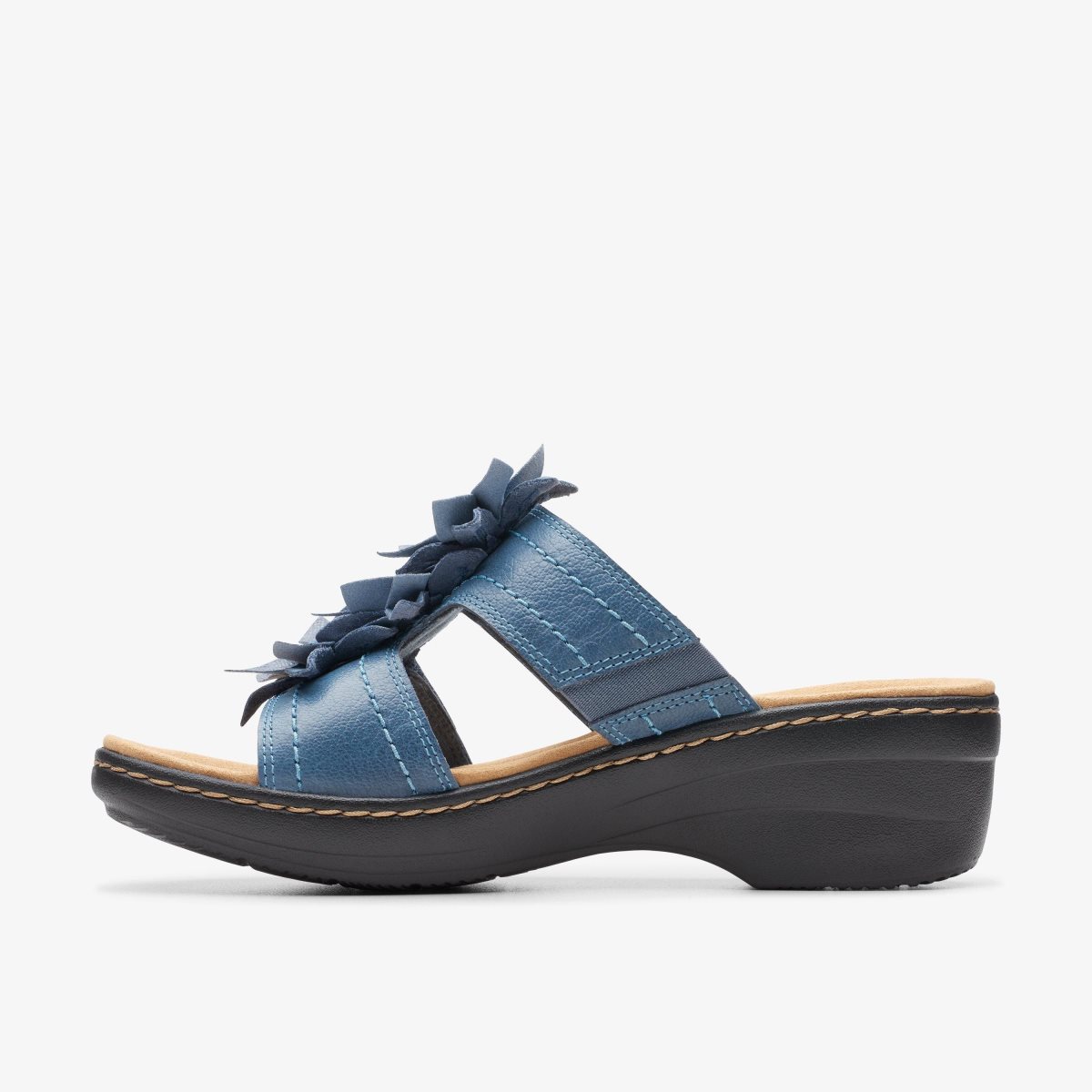 Clarks Merliah Raelyn Blue Leather Blue | RSCBH3491