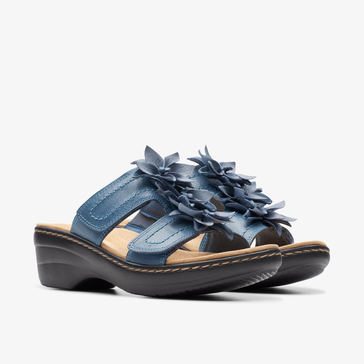 Clarks Merliah Raelyn Blue Leather Blue | RSCBH3491