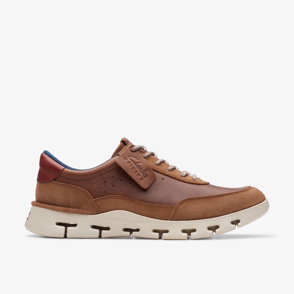 Clarks Nature X One Dark Tan Leather Dark Brown | OKEUA3124