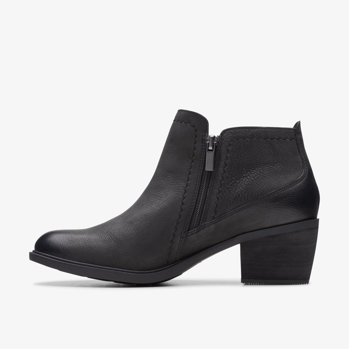 Clarks Neva Lo Black Leather Black | ADCVO5120