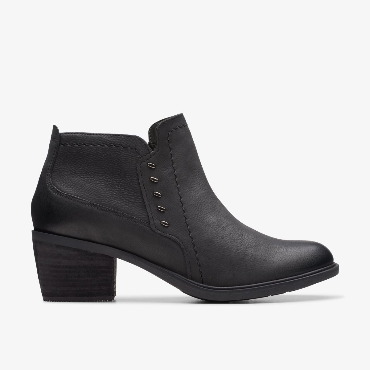 Clarks Neva Lo Black Leather Black | ADCVO5120