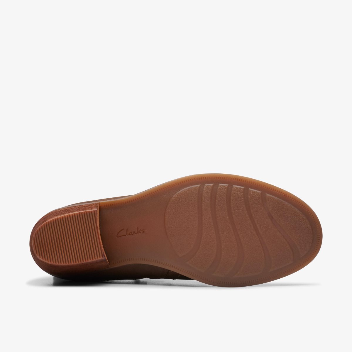 Clarks Neva Lo Dark Tan Leather Dark Brown | IEMNH6273