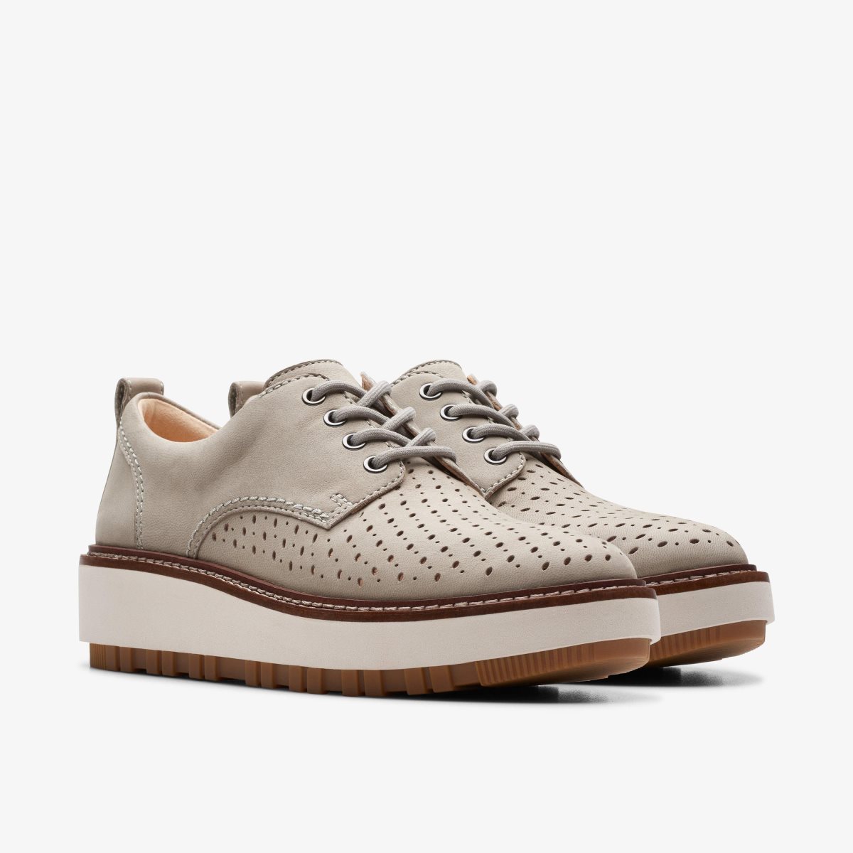 Clarks Orianna Move Stone Nubuck Grey | CBIRJ5674