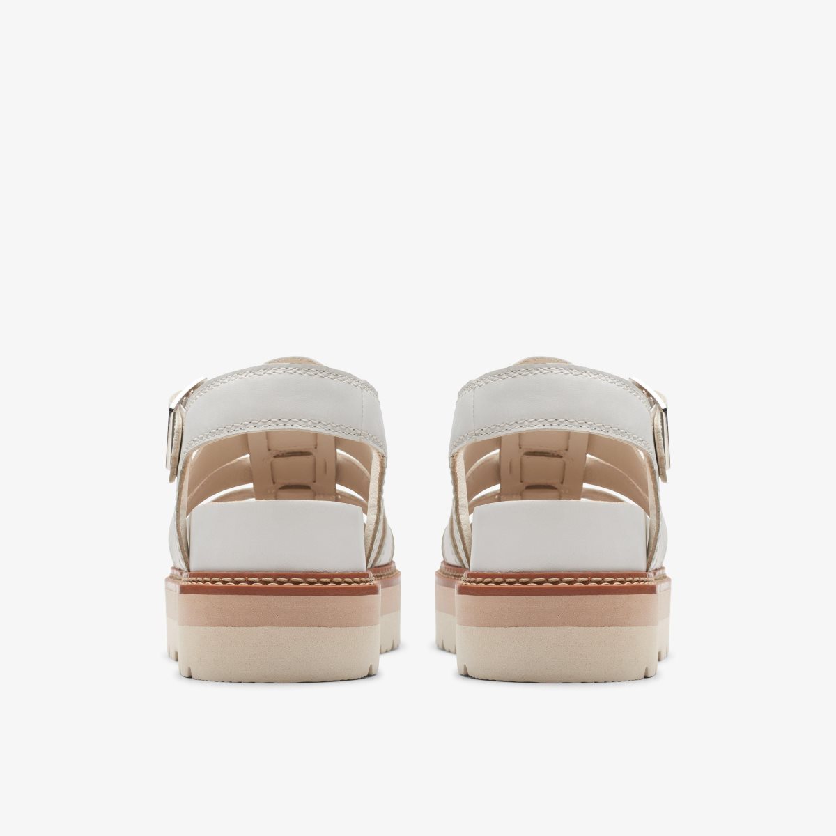 Clarks Orianna Twist Off White Leather White | RBAGC5243