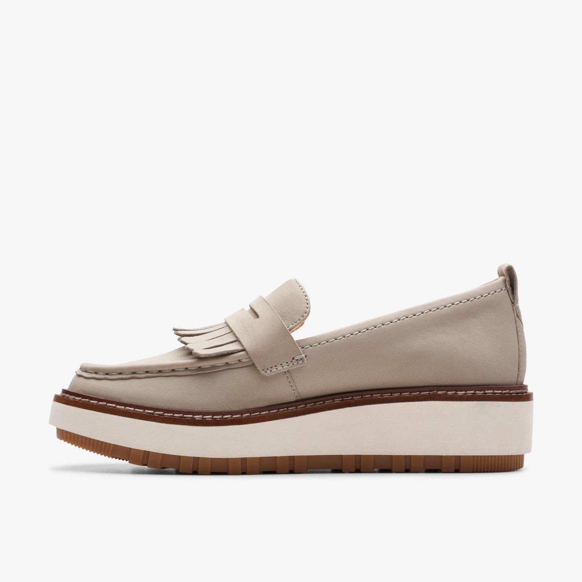 Clarks Orianna W Loafer Stone Nubuck Grey | WHPGR2413