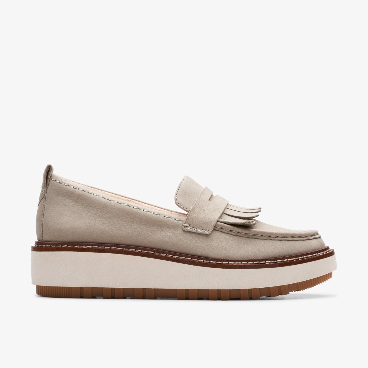 Clarks Orianna W Loafer Stone Nubuck Grey | WHPGR2413