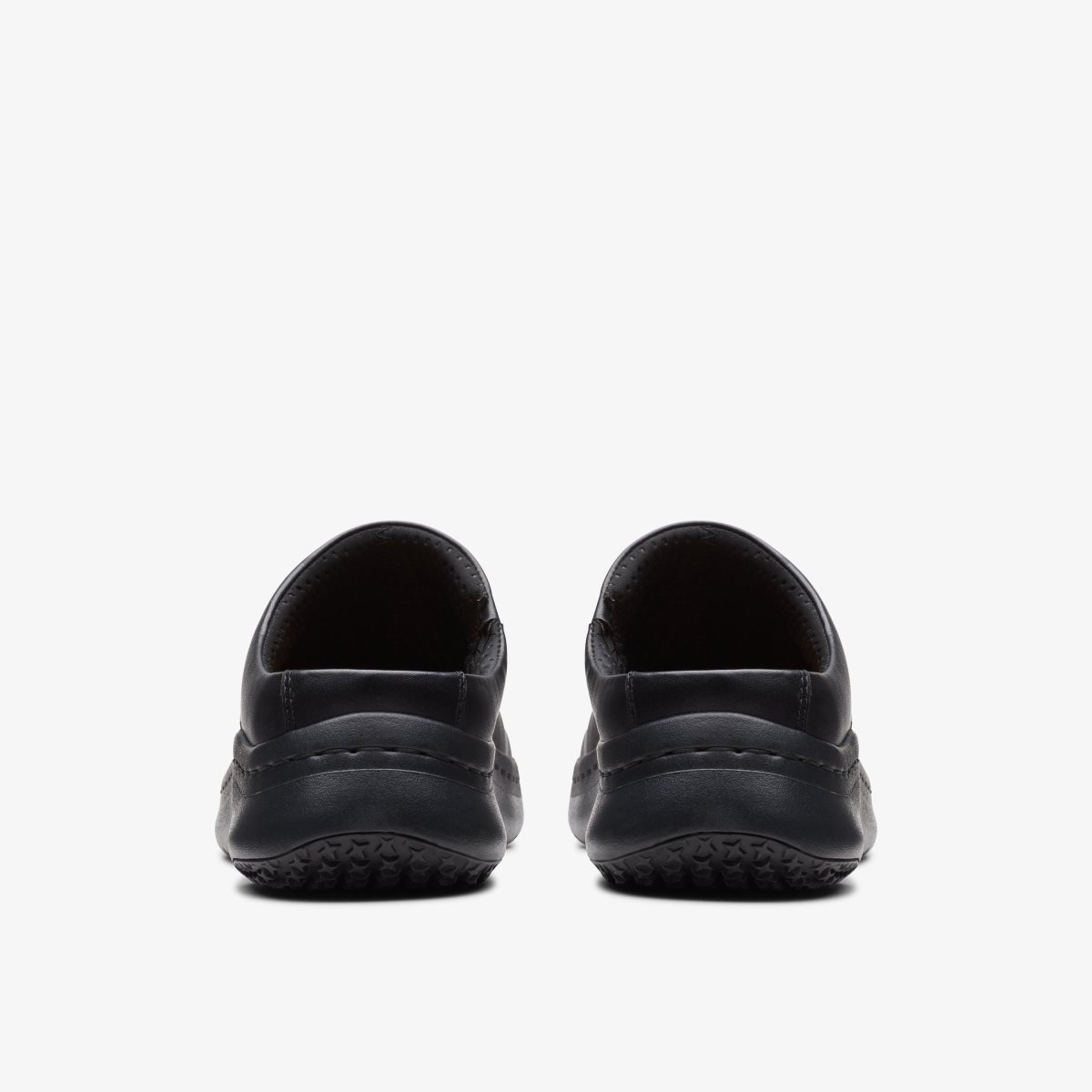 Clarks Pro Clog Black Leather Black | UHQWX2034