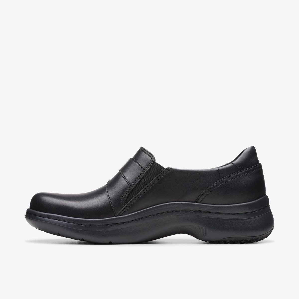 Clarks Pro Sky Black Leather Black | VHRYQ9341