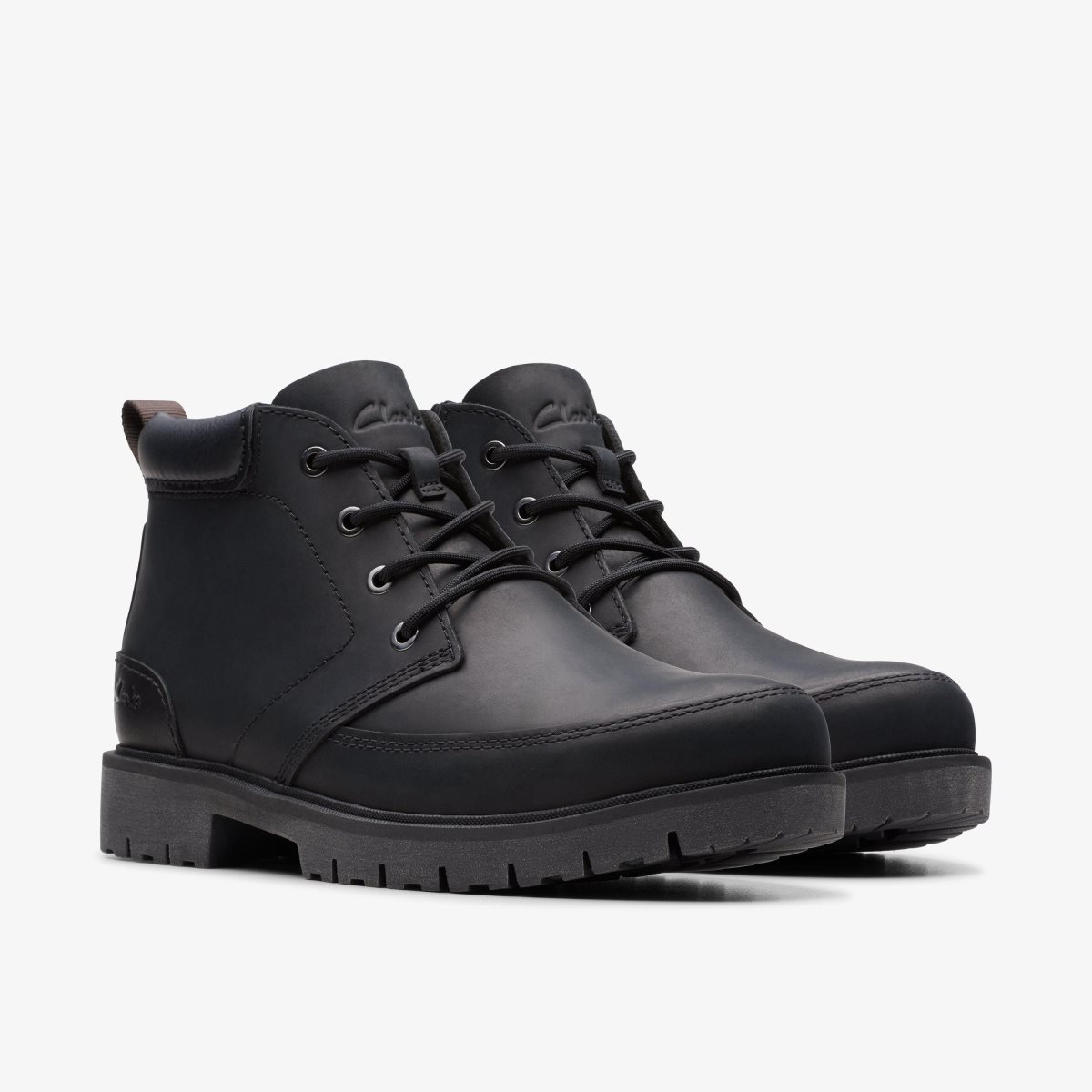 Clarks Rossdale Mid Black Leather Black | SIOFU0361